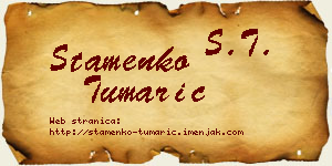 Stamenko Tumarić vizit kartica